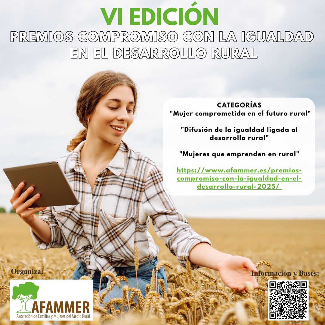 AFAMMER convoca los VI Premios Compromiso con la Igualdad en el Desarrollo Rural 2025